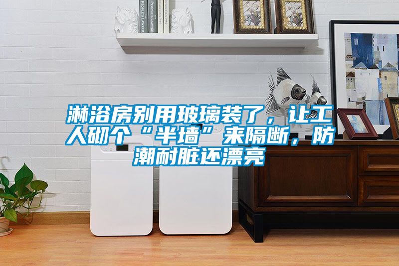 淋浴房別用玻璃裝了，讓工人砌個“半墻”來隔斷，防潮耐臟還漂亮